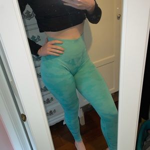 Blue Camo Seamless Leggings